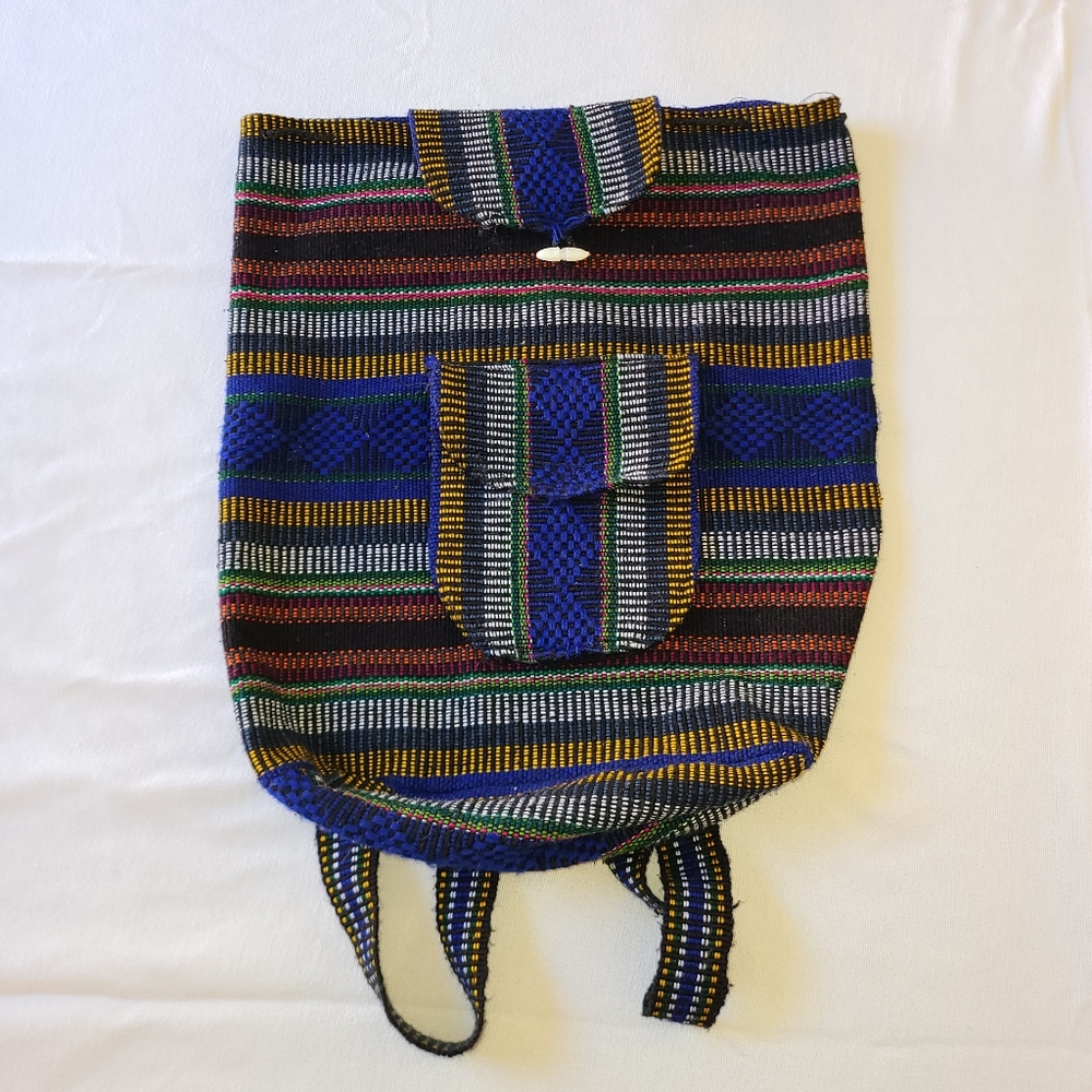 Multi-colored Drawstring Backpack/Satchel